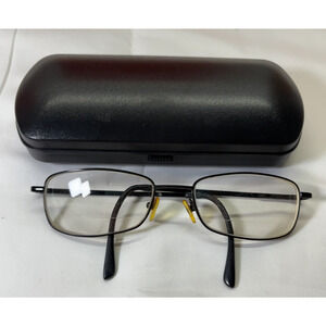 Black Metal Rectangle Eyeglass Frames Frames Only Glasses 54□18 With Case